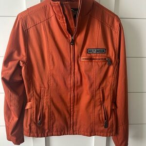 Harley-Davidson Orange Jacket Women’s Stylish Motorcycle Jacket